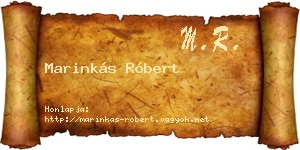Marinkás Róbert névjegykártya